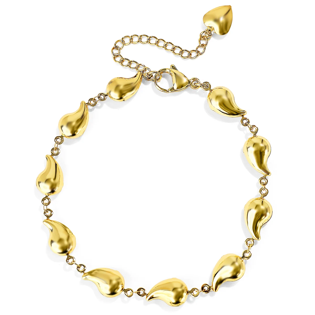 Europe and the United States Simple Luxury Geometric Glossy Stainless Steel Charm Bracelet made by BlueOne Jewelry