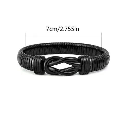 Minimalist Europe and the United States Stainless Steel Goose Throat Chain Elastic Charm Bracelet - view 3