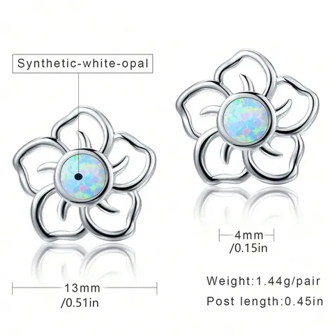 Europe and the United States Sweet Fresh Sky Flower Earrings Australian - view 3