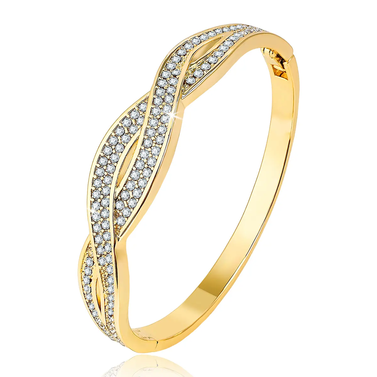 Europe and the United States Titanium Steel Zirconia Bracelet Female High-level made by BlueOne Jewelry