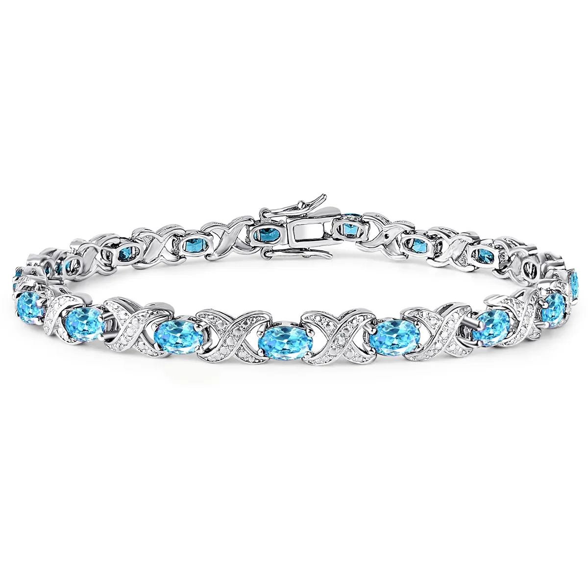 Europe and the United States Zircon Bracelet Zircon Inlay Fashion Hand made by BlueOne Jewelry