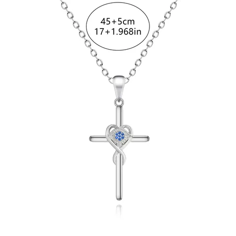 Europe and the United States Cross Frame Pendant Collarbone Chain Niche - view 3