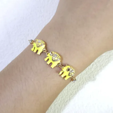Europe and the United States Elephant Oil Drop with Diamond Bracelet - Style 1832 - view 2
