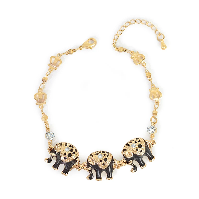 Elevated Europe and the United States Elephant Oil Drop with Diamond Bracelet made by BlueOne Jewelry