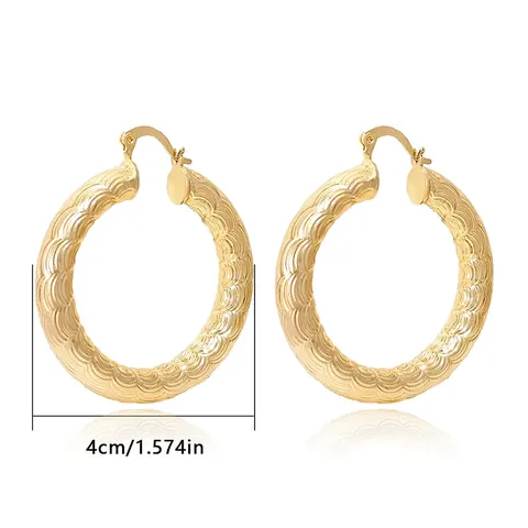 Europe and the United States Fashion Circle Earrings Female Personality Exaggerated - view 3