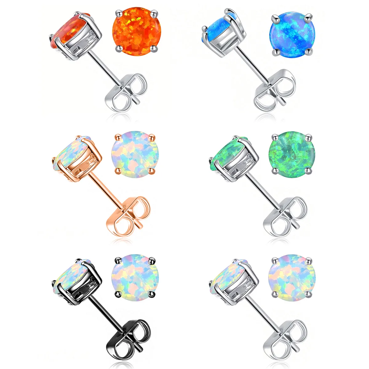 Europe and the United States Fashion Earrings Female Mixed Color Earrings made by BlueOne Jewelry
