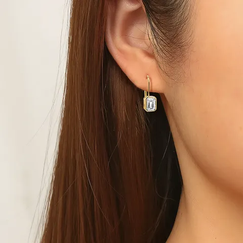 Europe and the United States Fashion Niche Zircon Earrings Female - view 2