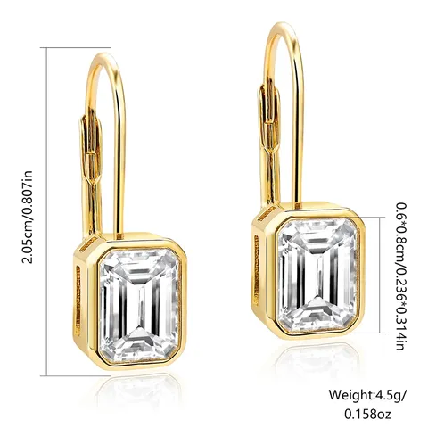 Europe and the United States Fashion Niche Zircon Earrings Female - view 3