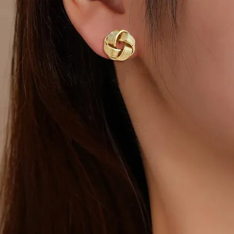 Europe and the United States Fashion Simple Geometric Irregular Jewelry Niche Stud Earrings - Style 3678 - view 2