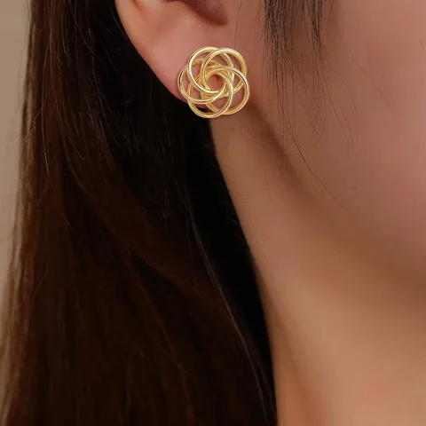 Europe and the United States Fashion Simple Geometric Irregular Jewelry Niche Stud Earrings - Style 3523 - view 2