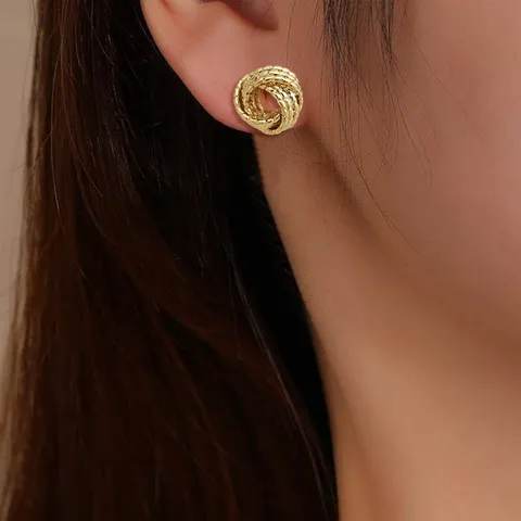 Europe and the United States Fashion Simple Geometric Irregular Jewelry Niche Stud Earrings - Style 3813 - view 2