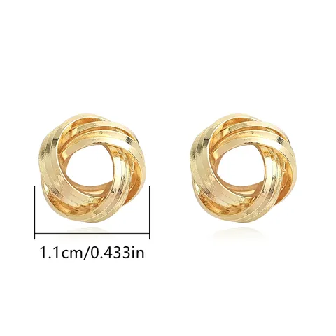 Europe and the United States Fashion Simple Geometric Irregular Jewelry Niche Stud Earrings - Style 3742 - view 3