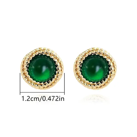 Plated Brass Europe and the United States Fashion Simple Geometric Irregular Jewelry Niche Stud Earrings - view 3