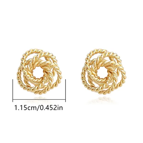 Europe and the United States Fashion Simple Geometric Irregular Jewelry Niche Stud Earrings - Style 3739 - view 3