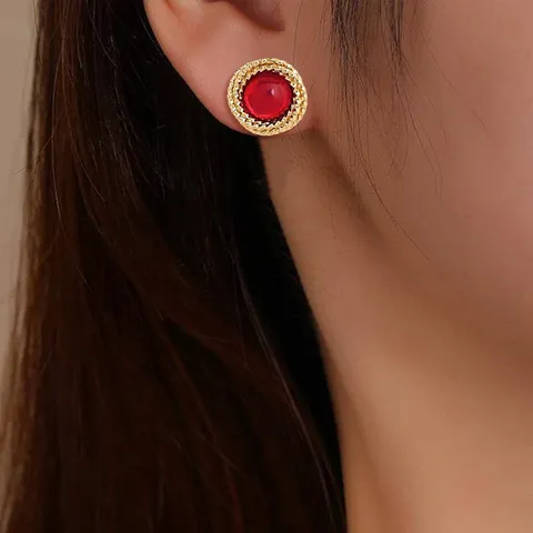 Europe and the United States Fashion Simple Geometric Irregular Jewelry Niche Stud Earrings - view 2