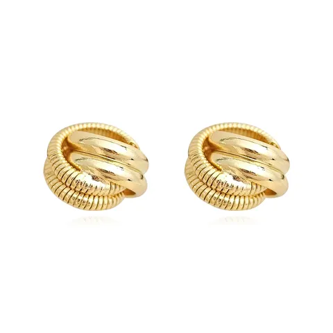Europe and the United States Fashion Simple Geometric Irregular Jewelry Niche Stud Earrings - Style 3882 - Plated Brass jewelry made by BlueOne Jewelry