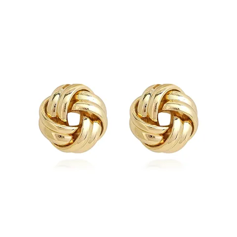 Europe and the United States Fashion Simple Geometric Irregular Jewelry Niche Stud Earrings - Style 3526 - Plated Brass jewelry made by BlueOne Jewelry