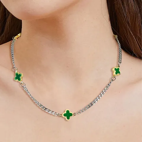 Europe and the United States Fashion Simple Lucky Clover Necklace Personalized - view 2