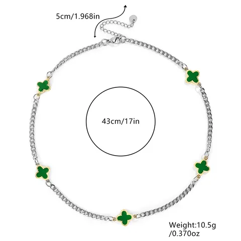 Europe and the United States Fashion Simple Lucky Clover Necklace Personalized - view 3