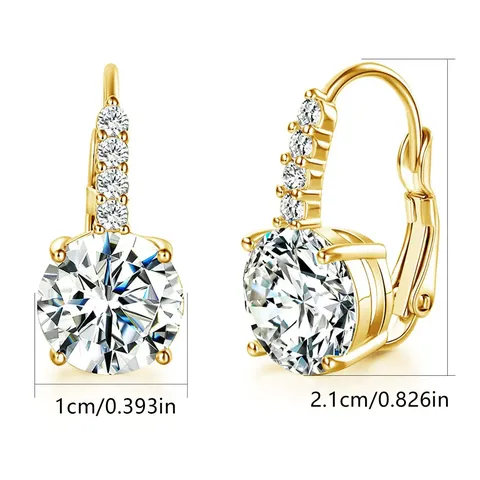 Cubic Zirconia Europe and the United States Fashion Zircon Earrings Jewelry Niche Design - view 3