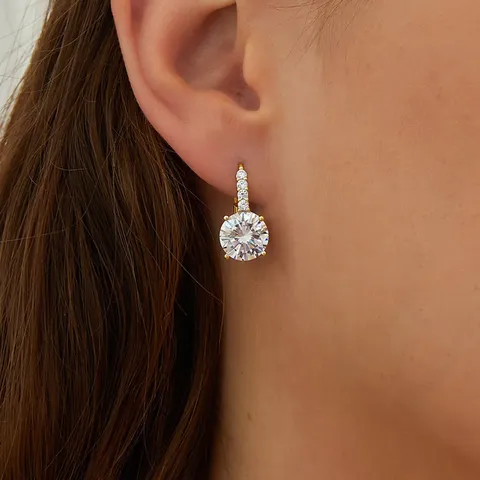 Cubic Zirconia Europe and the United States Fashion Zircon Earrings Jewelry Niche Design - view 2