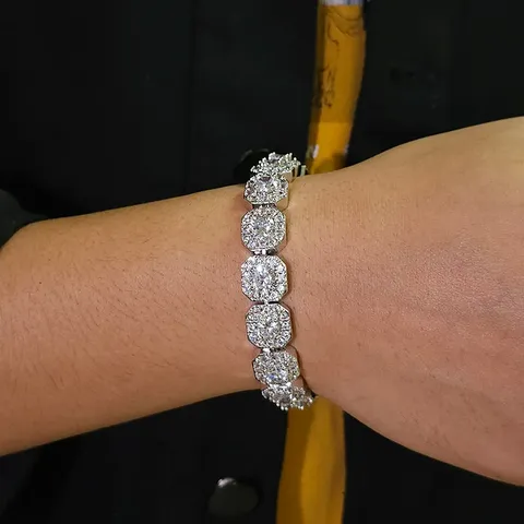 Europe and the United States Hip-hop Bracelets High-quality Micro-encrusted Zirconia Geometric - view 2