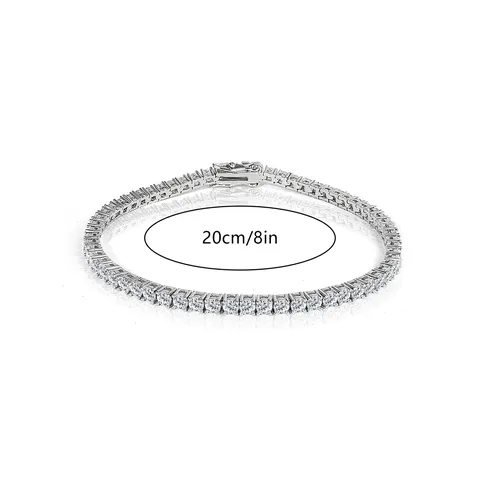 Europe and the United States Hip-hop Tennis Chain Zircon Bracelet Tide - view 3