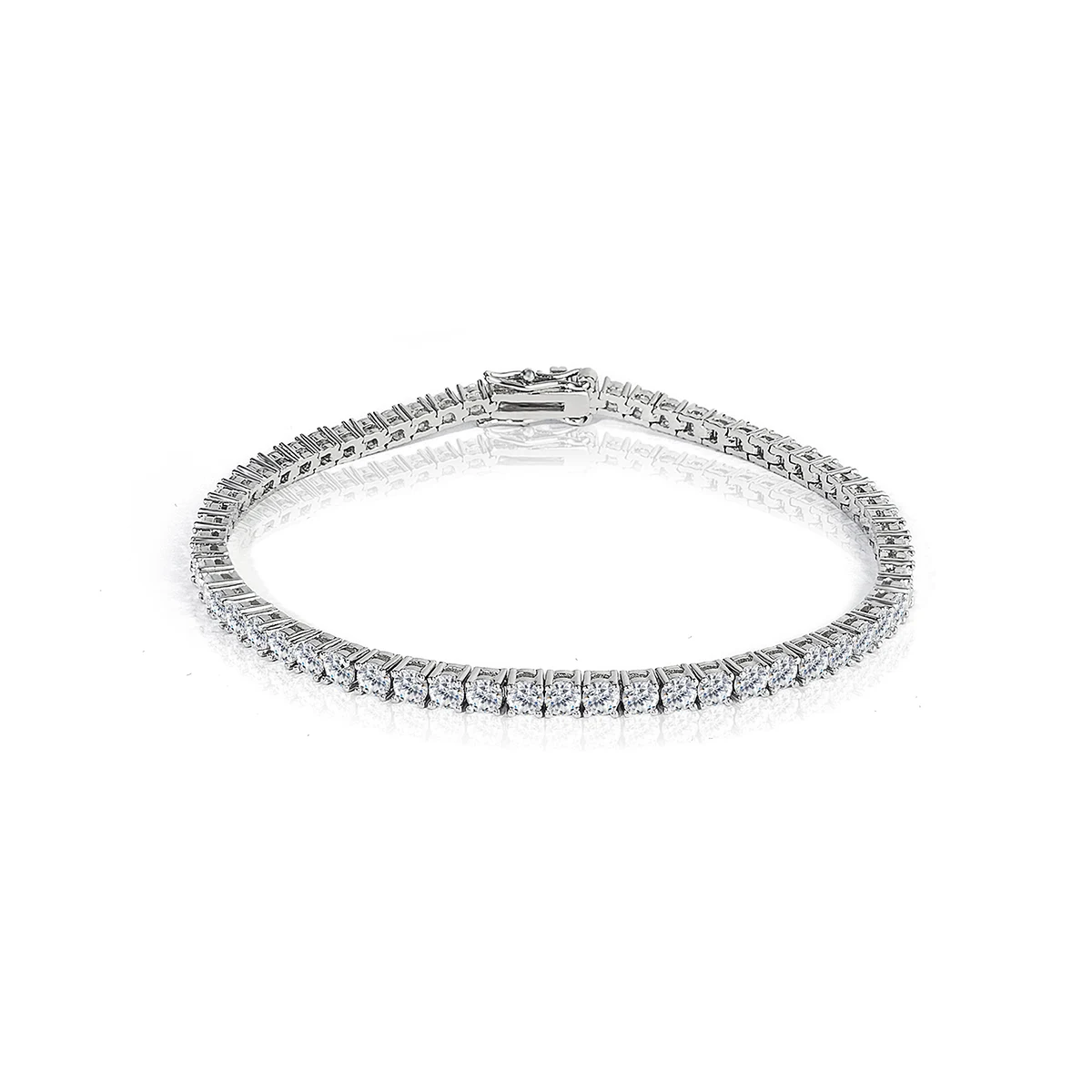 Europe and the United States Hip-hop Tennis Chain Zircon Bracelet Tide made by BlueOne Jewelry