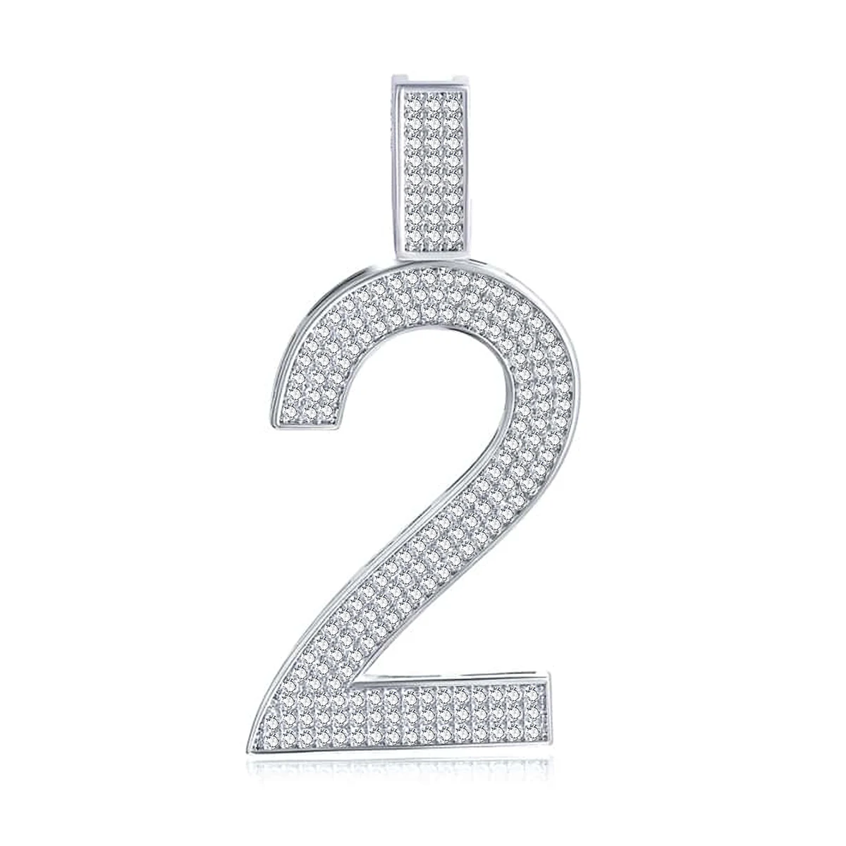 Europe and the United States Digital Pendant Micro-set Zirconia Pendant Digital Pendant Necklace made by BlueOne Jewelry