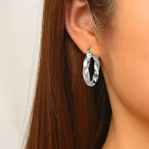 Europe and the United States Jewelry Sell-through Earrings Twist Earhook Earrings - view 2