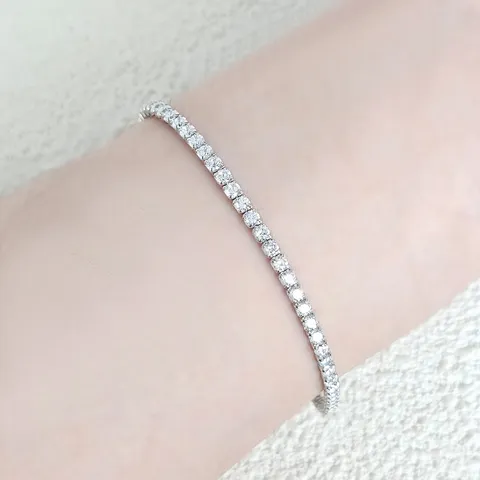 Europe and the United States Jewelry Titanium Steel Tennis Chain Bracelet - view 2