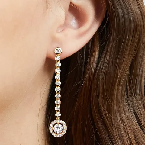 Europe and the United States Stone Earrings High-grade Luxury Full of - view 2