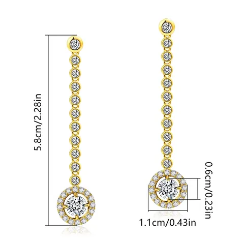 Europe and the United States Stone Earrings High-grade Luxury Full of - view 3