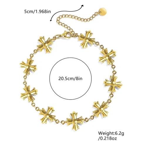 Europe and the United States Individuality Niche Design High Cross Bracelet - view 3