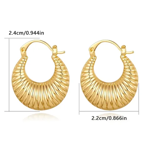 Europe and the United States Ins Retro Fashion Simple Earrings Senior - view 3