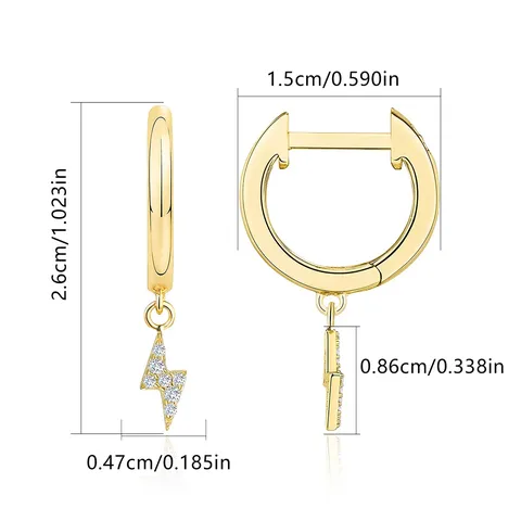 Europe and the United States Earrings Z-shaped Geometric Diamond Earrings - view 3