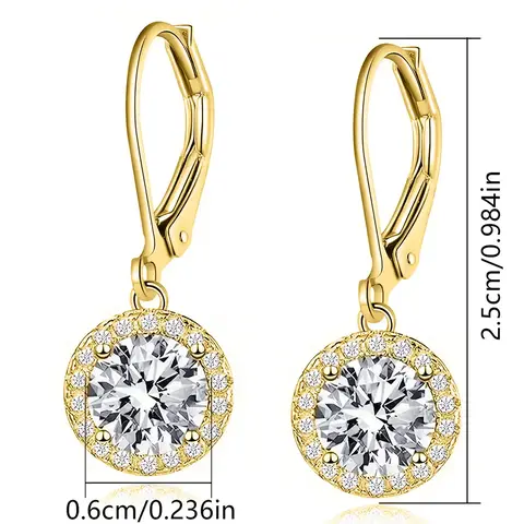 Europe and the United States Light Luxury Temperament Earrings Micro-set Zirconia - view 3