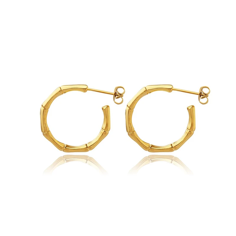 Europe and the United States Niche Personalized Bamboo with Bone Earrings made by BlueOne Jewelry