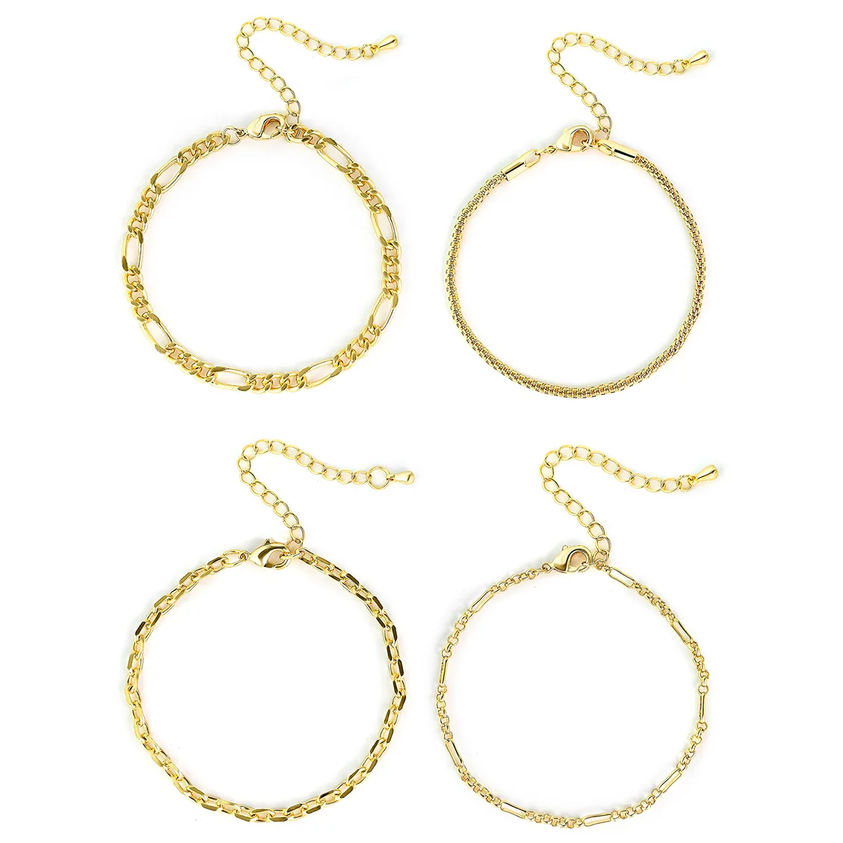 Europe and the United States Jewelry Gold-plated Beach Flat Chain Sexy Charm Bracelet made by BlueOne Jewelry