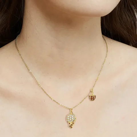 Europe and the United States Jewelry Sparkling Full of Diamonds Cute Pendant Necklace - view 2