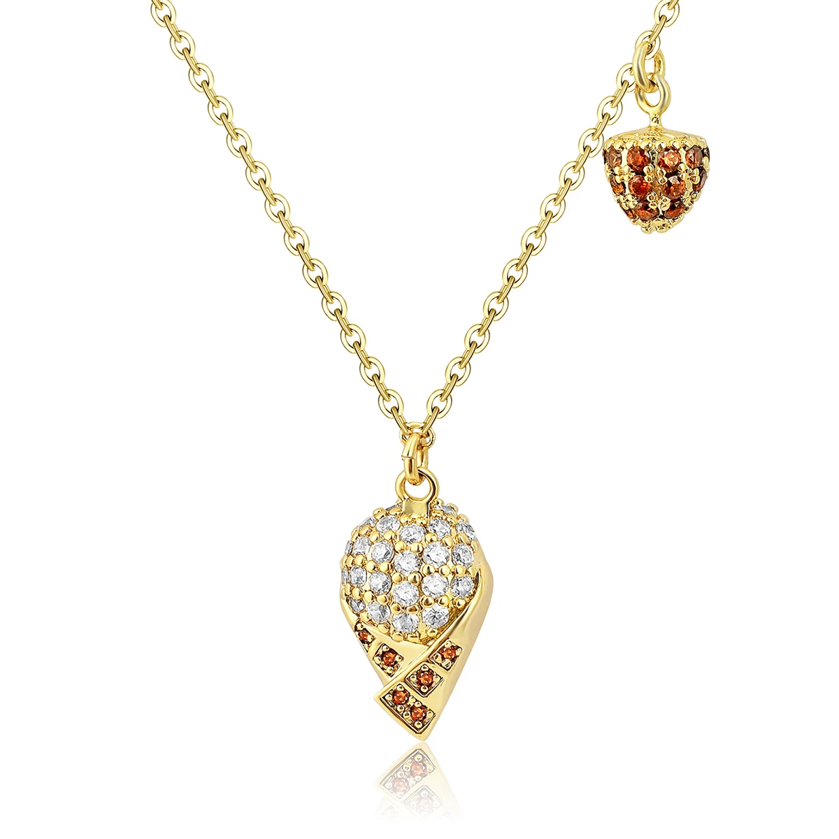 Europe and the United States Jewelry Sparkling Full of Diamonds Cute Pendant Necklace made by BlueOne Jewelry