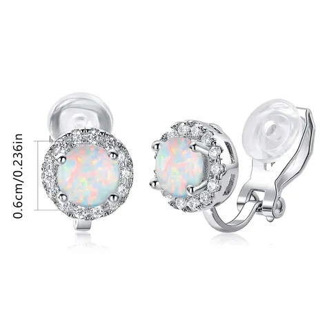 Opal Europe and the United States Jewelry Without Ear Holes Ear Clips Stud Earrings - view 3