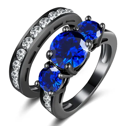 Europe and the United States Ladies Fashion Ring Hand Jewelry Round - Plated Brass jewelry made by BlueOne Jewelry