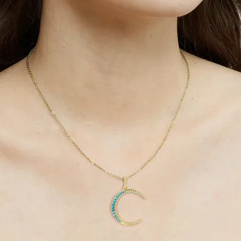 Europe and the United States Light Luxury Moon Pendant Necklace Female - view 2