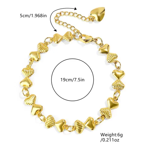 Europe and the United States Love Heart Bracelet Exquisite Titanium Steel - view 3