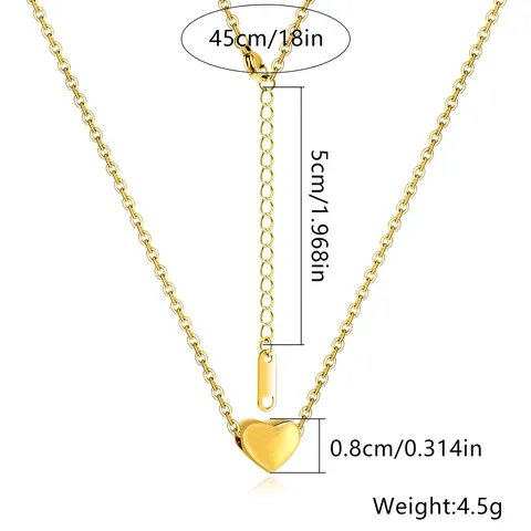 Europe and the United States Love Heart Necklace Simple Temperament Exquisite - view 3