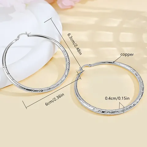 Europe and the United States Fashion Exaggerated Large Circle Earrings Personalized - view 3