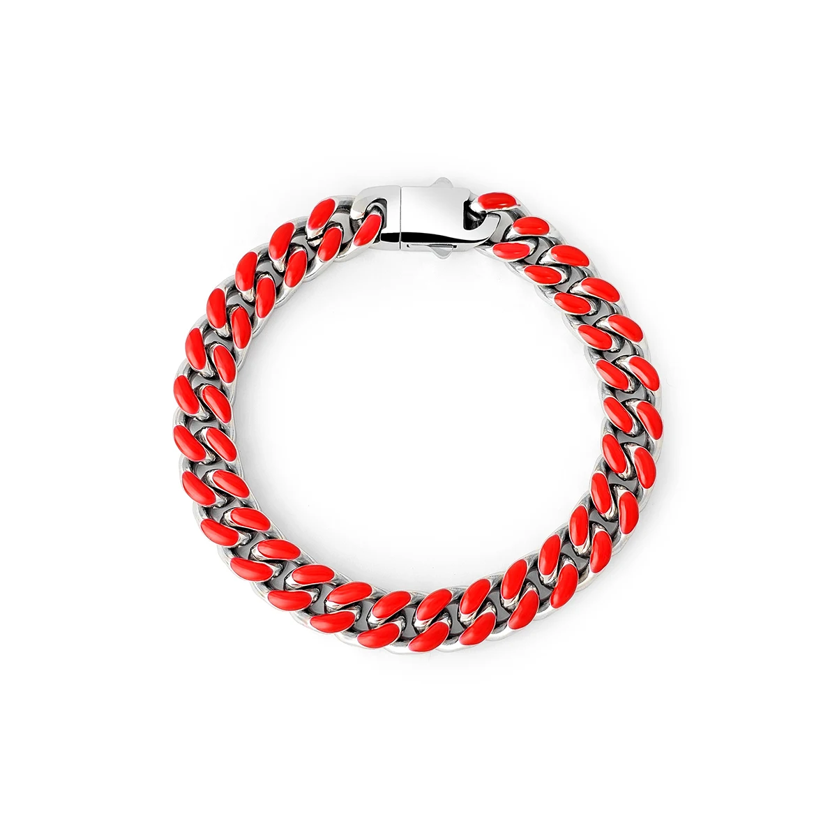 Europe and the United States Hip-hop Stainless Steel Color Drip Oil Charm Bracelet - Style 5652 made by BlueOne Jewelry