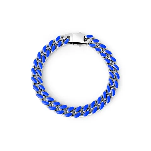 Europe and the United States Hip-hop Stainless Steel Color Drip Oil Charm Bracelet - Stainless Steel jewelry made by BlueOne Jewelry