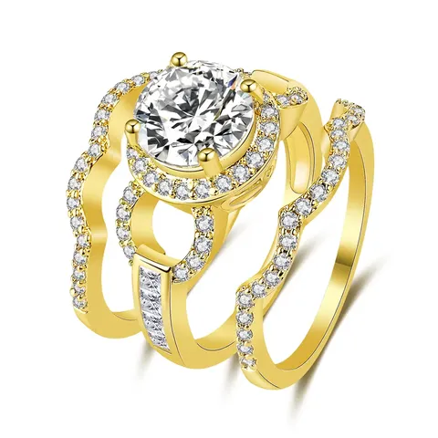 Plated Brass Europe and the United States Finger Ring Ladies Ring Retro Round - Plated Brass jewelry made by BlueOne Jewelry